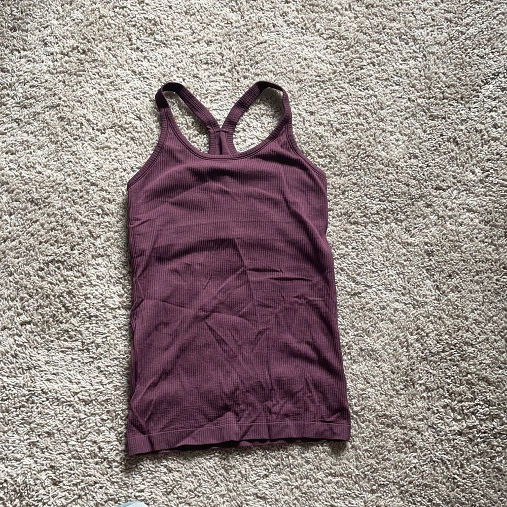 lulu lemon maroon workout tank size 6